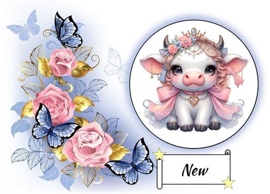 Adorable Cow in Pink 1013