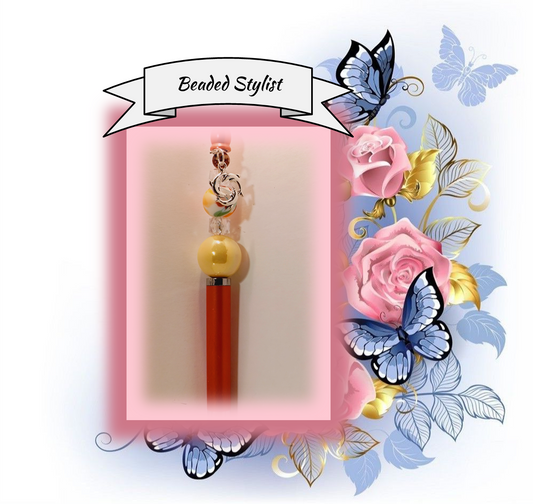 Stylus Pen Orange with Fall Beads 105