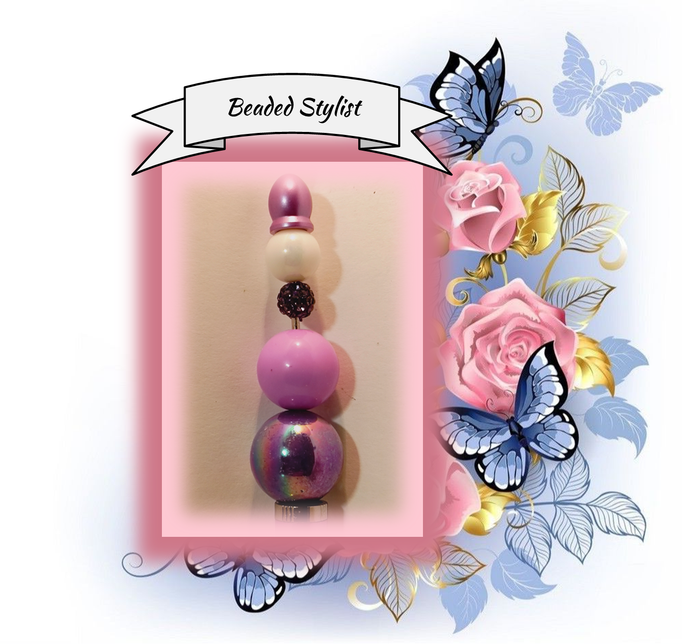 Purple Stylus Bright Purple Beads 162