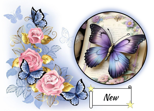 Blue and Purple Butterfly 452