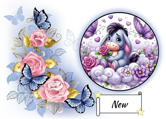 Eeyore in Purple Roses 463