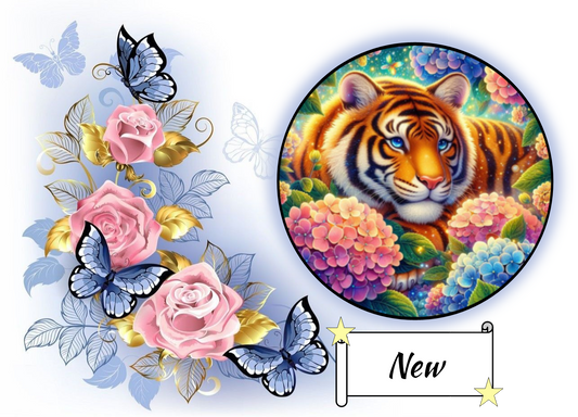 Tiger in Flowers 471